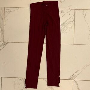 Old Navy Kids Cut Out Leggings in Burgundy Maroon